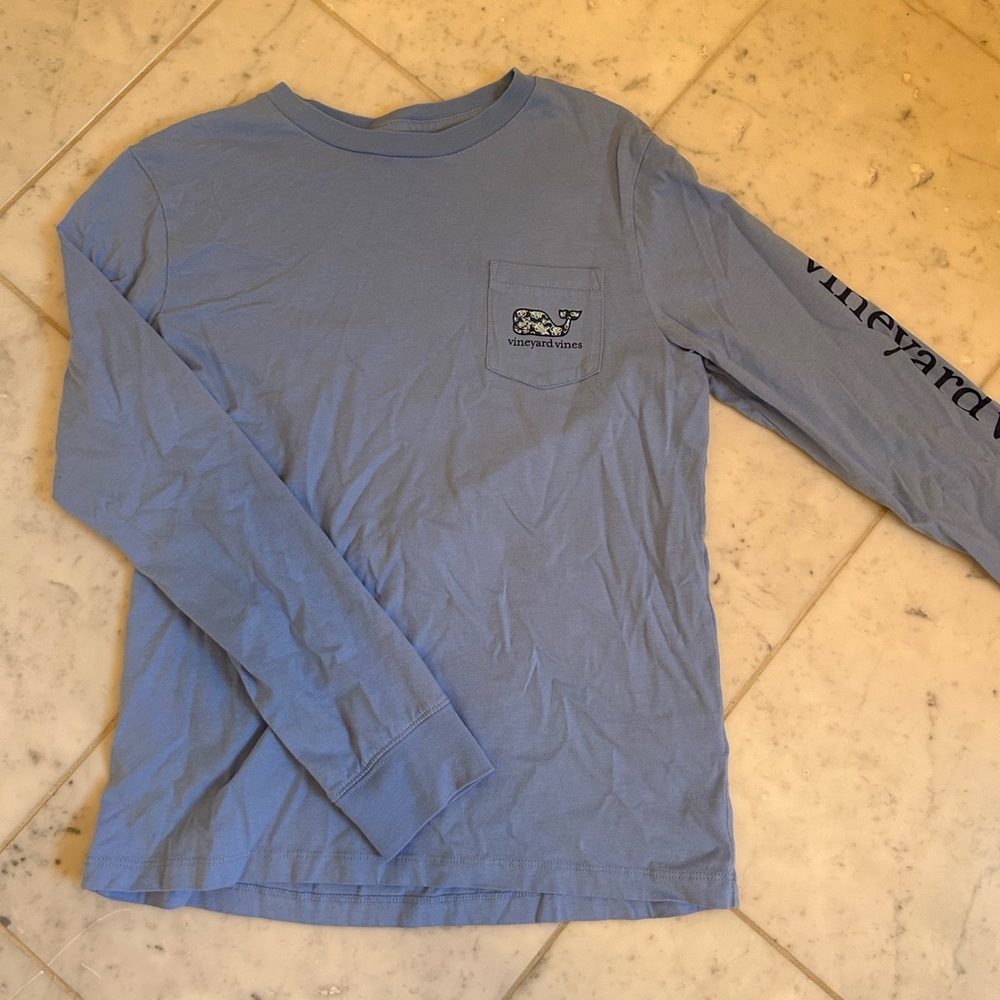 Girls Blue Vineyard Vines Long Sleeve